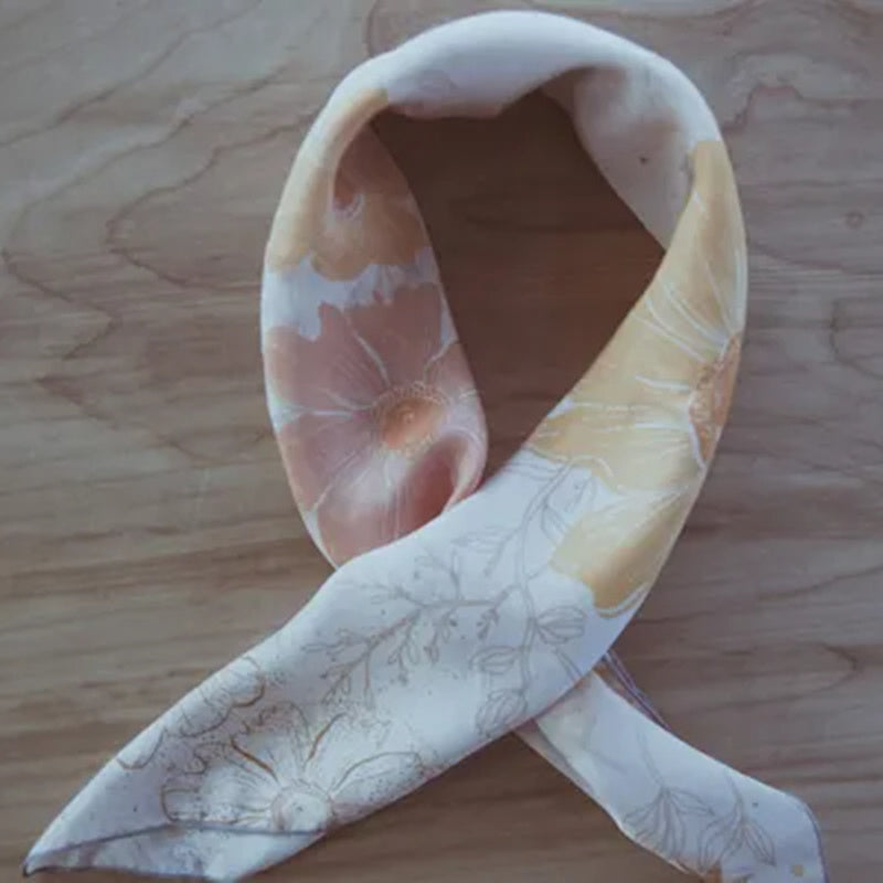Flowery Silk Scarf