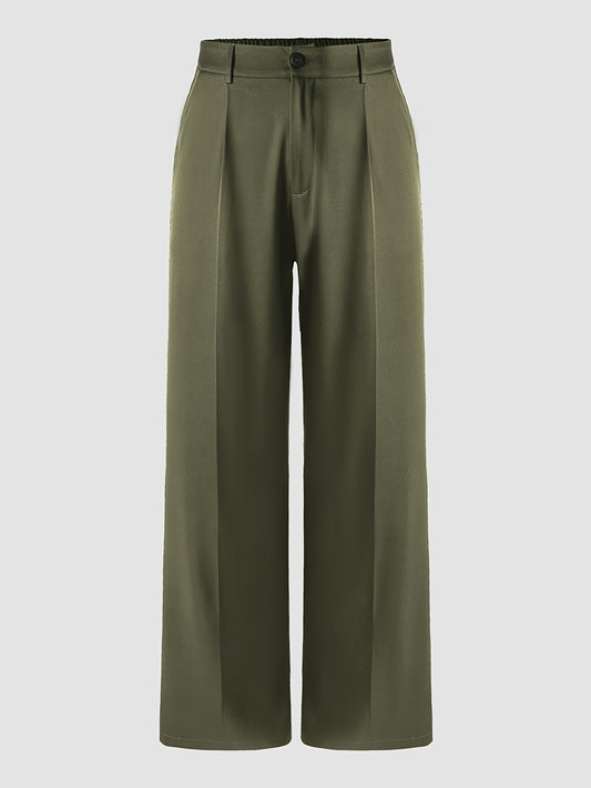 Draped Wide-Leg Pants