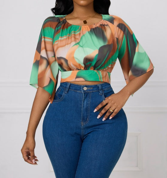 Synched Tropical Top