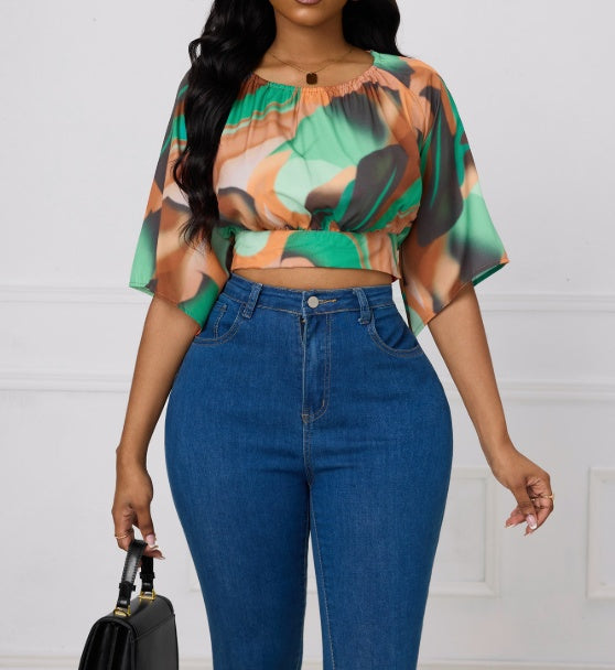Synched Tropical Top