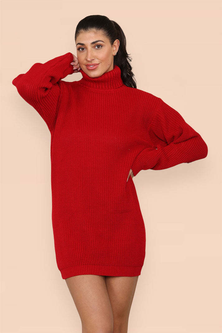 Bright and Chunky Sweater Dress