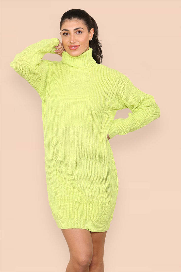 Bright and Chunky Sweater Dress