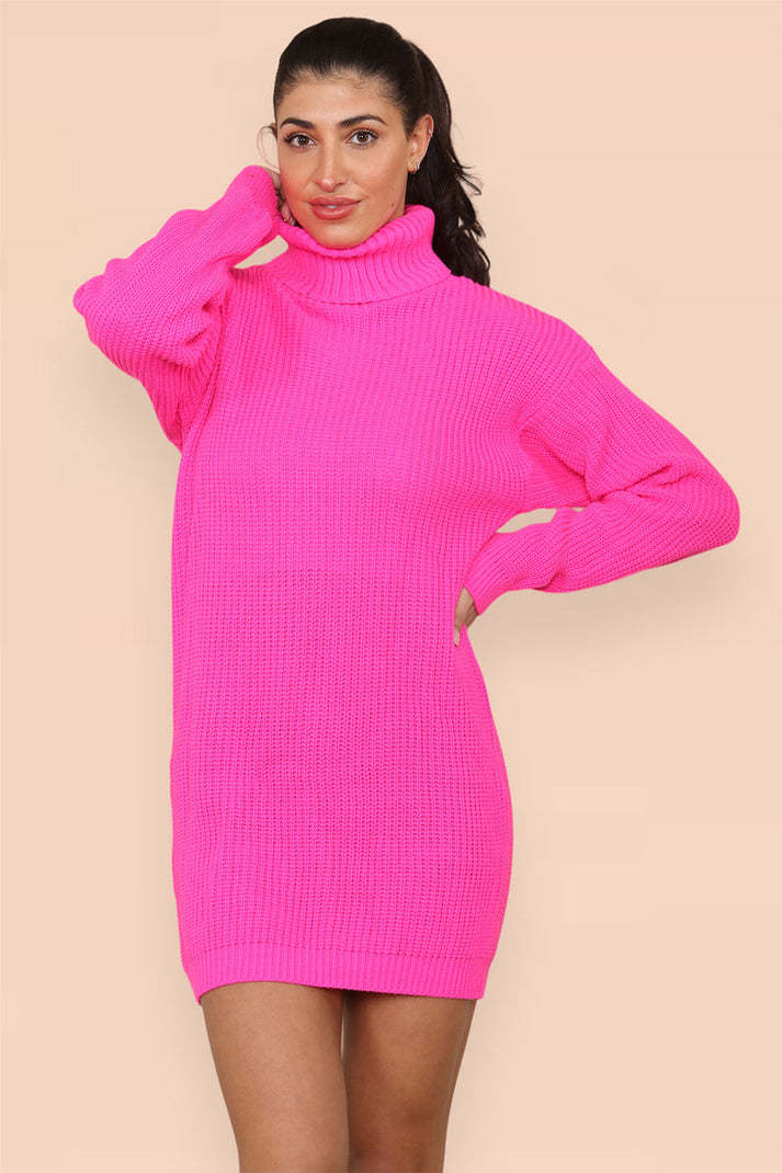 Bright and Chunky Sweater Dress