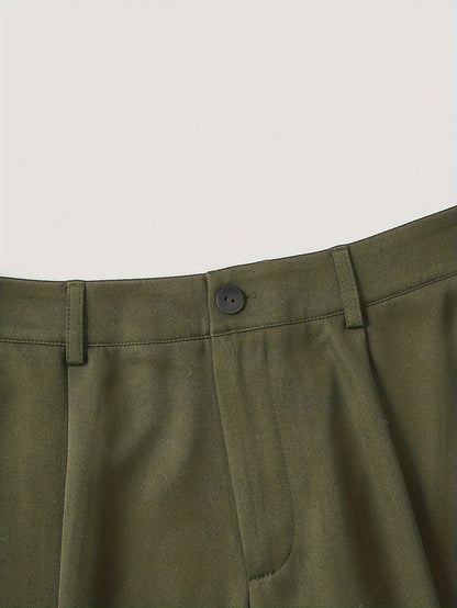 Draped Wide-Leg Pants