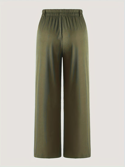 Draped Wide-Leg Pants